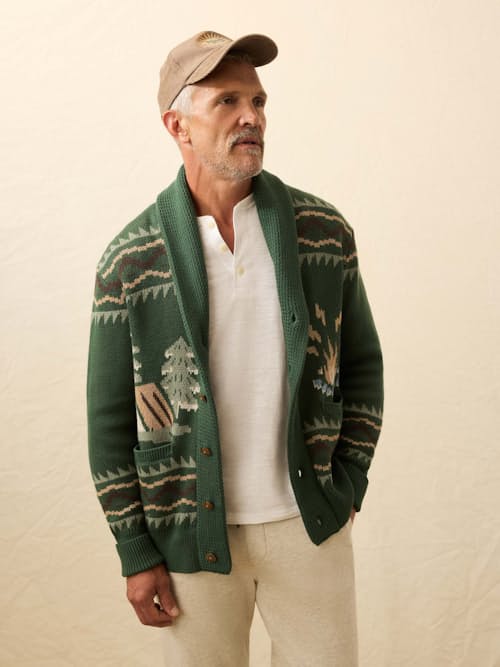 lifestyle image of Camp Cardigan