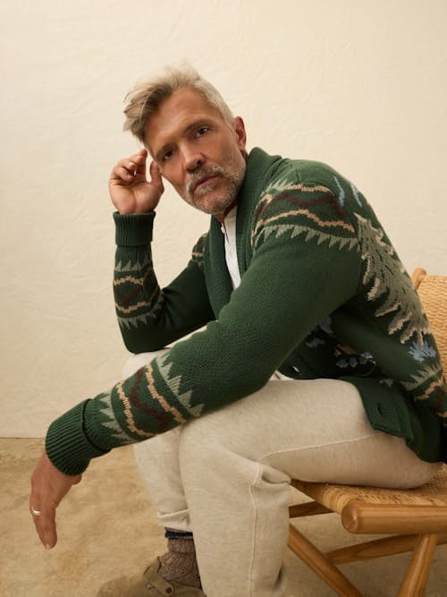 lifestyle image of Camp Cardigan