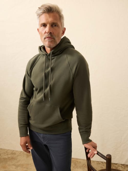 on model image of High Standard Fleece Hoodie