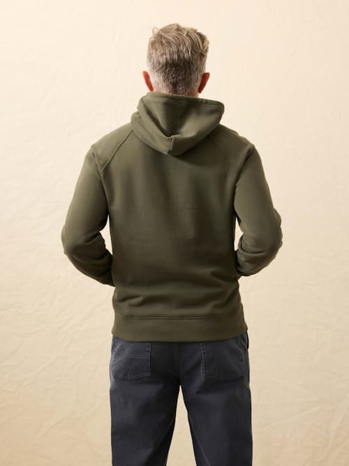 on model image of High Standard Fleece Hoodie