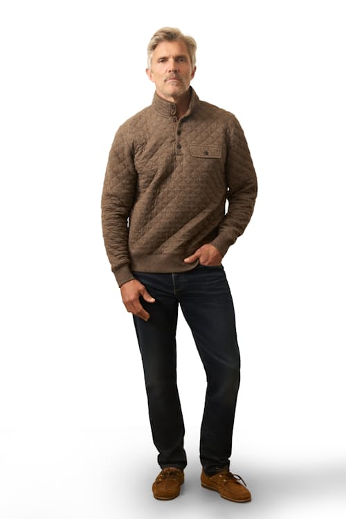 lifestyle image of Epic Fleece Quilted Pullover