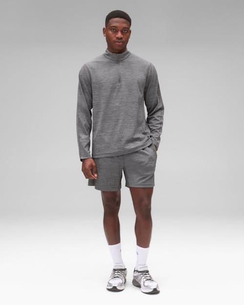 on model image of Solotex Mesh Tiebreak Quarter Zip
