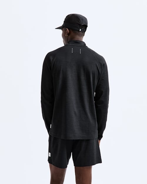 on model image of Solotex Mesh Tiebreak Quarter Zip
