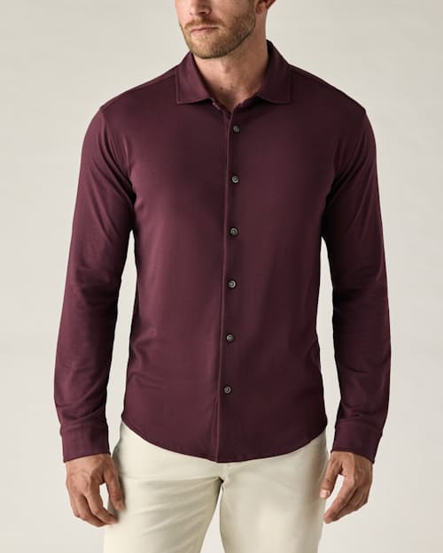 on model image of Aloeknit Long Sleeve Shirt