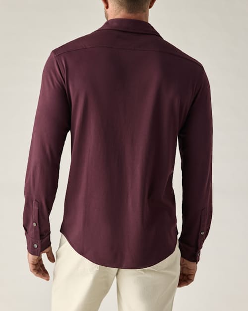 on model image of Aloeknit Long Sleeve Shirt