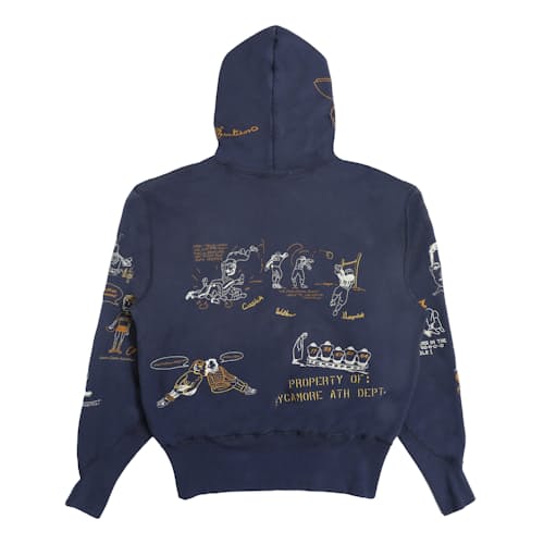 laydown image of Varsity Hoodie
