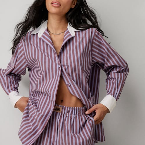 on model image of Women's Airy Cotton Espresso Kit