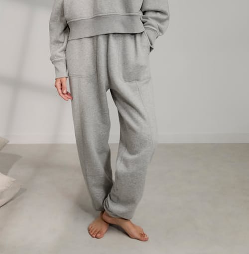 on model image of Women's Silksweats Reversible Seamed Jogger