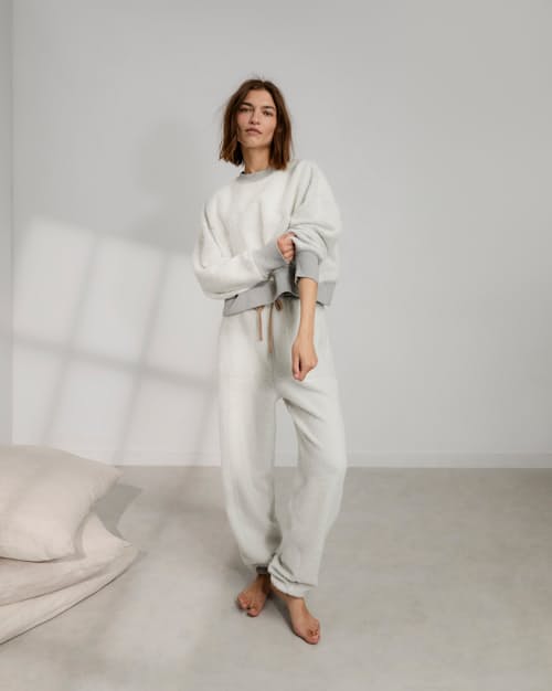 on model image of Women's Silksweats Reversible Seamed Jogger