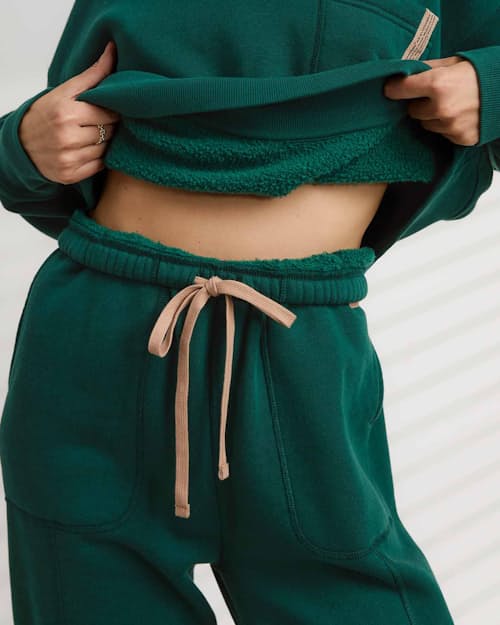 on model image of Women's Silksweats Reversible Seamed Jogger