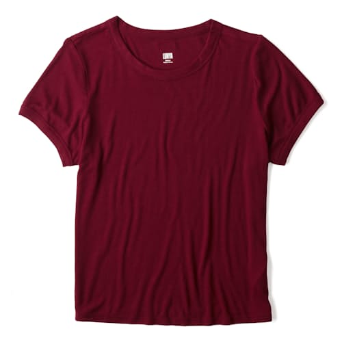laydown image of Women's Soft Modal Rib Tee Short Set