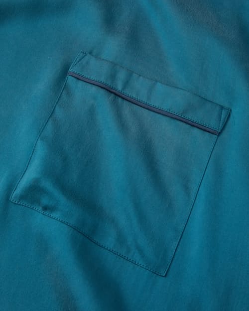 laydown detail image of Women's Washable Silk Tee Short Set