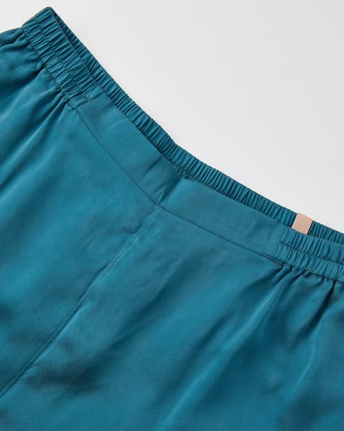 laydown detail image of Women's Washable Silk Tee Short Set