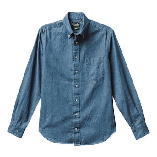 laydown image of Classic American Vintage Slim Denim Shirt