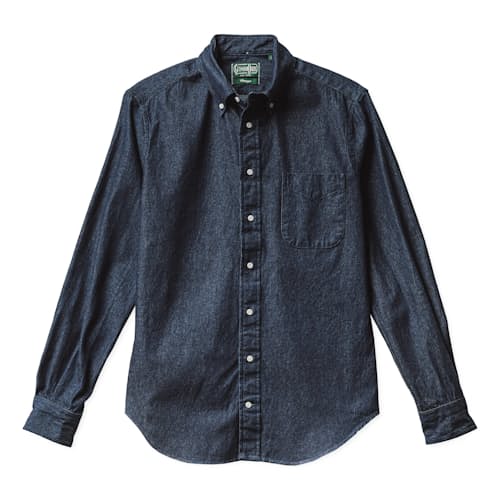 laydown image of Classic American Vintage Slim Denim Shirt