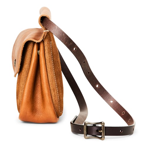 laydown image of Women's Suede Convertible Field Bag
