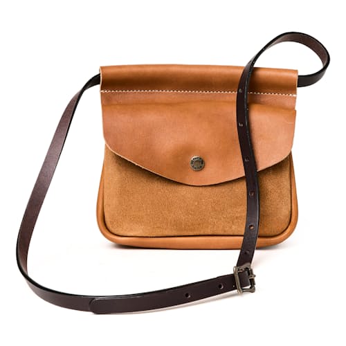 laydown image of Women's Suede Convertible Field Bag