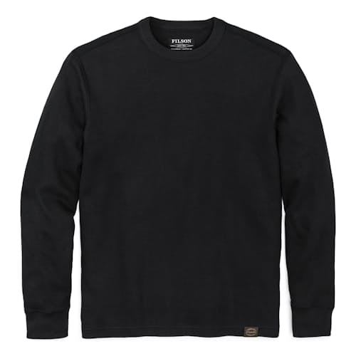 laydown image of Waffle Knit Thermal Crewneck