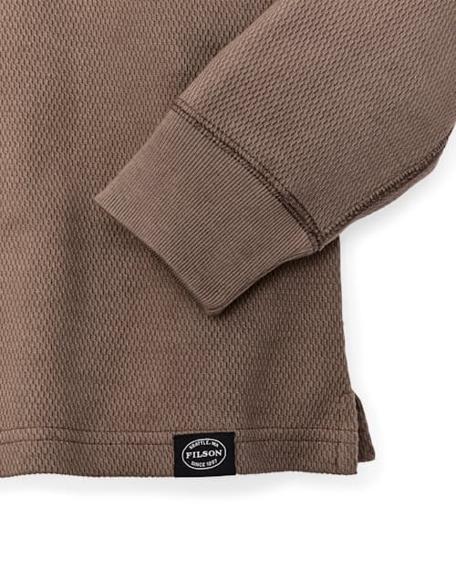 laydown detail image of Waffle Knit Thermal Crewneck