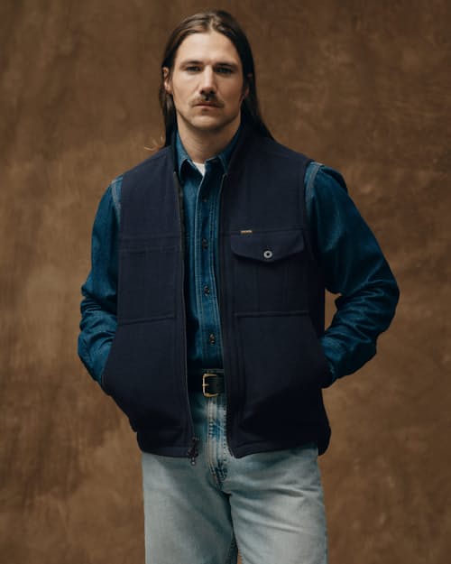 lifestyle image of Insulated Wool Work Vest