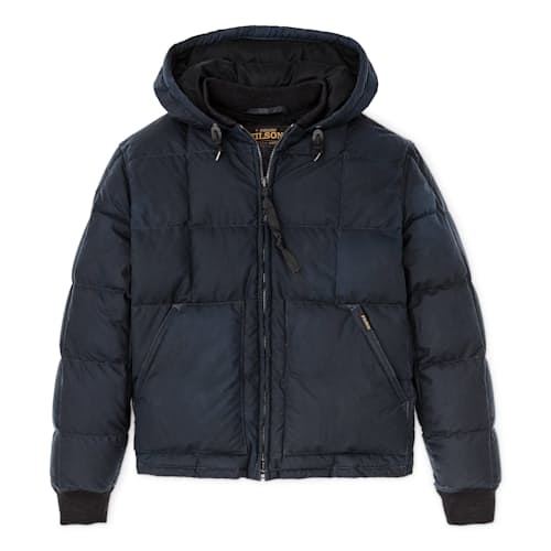 laydown image of Waxed Down Jacket