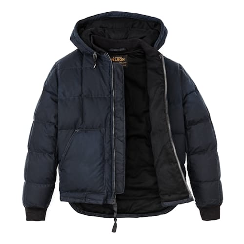 laydown image of Waxed Down Jacket
