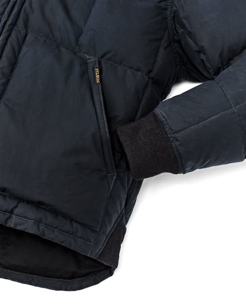 laydown detail image of Waxed Down Jacket