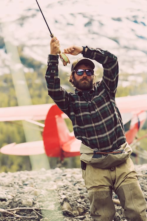 lifestyle image of Vintage Flannel Work Shirt