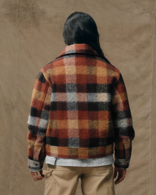 on model image of Women's Blanket Wool Jacket