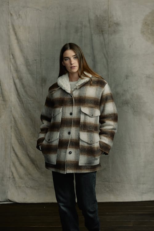 on model image of Women's Kodiak Shawl Collar Coat