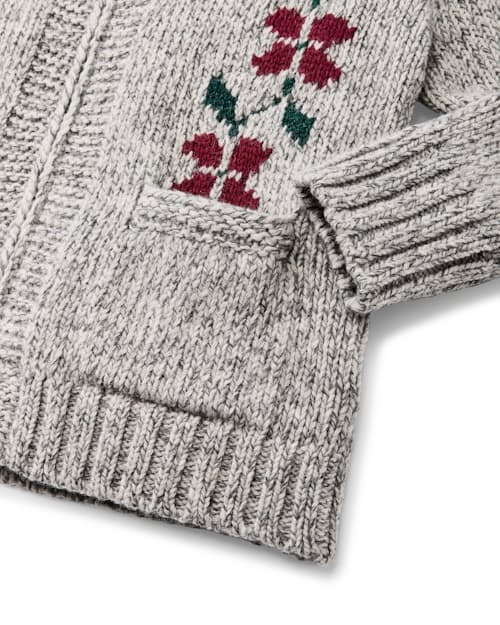 laydown detail image of Women's Zippered Wool Sweater