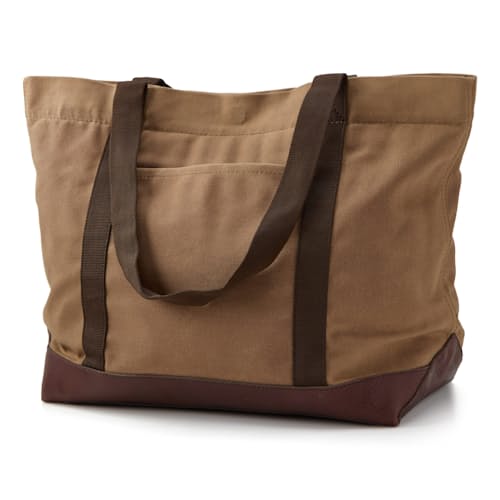 laydown image of Waxed Canvas Tote
