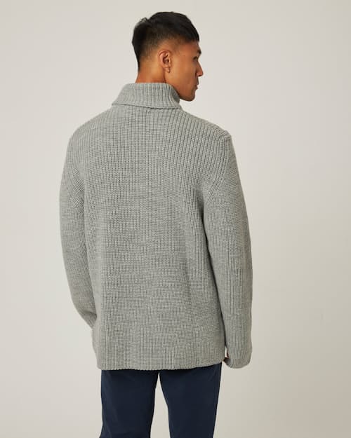 on model image of Wilkinson Turtleneck Sweater