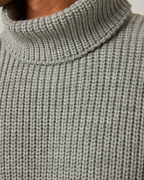 on model image of Wilkinson Turtleneck Sweater