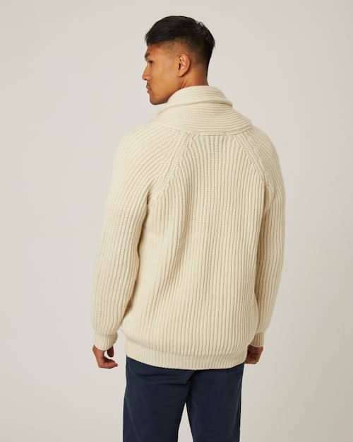 on model image of Wilkinson Cardigan