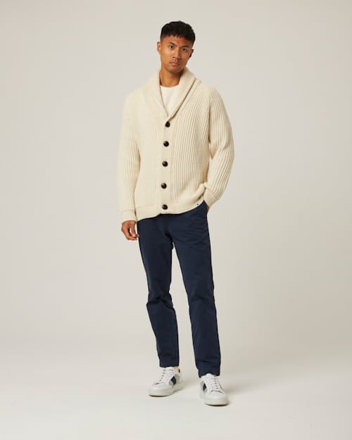 on model image of Wilkinson Cardigan