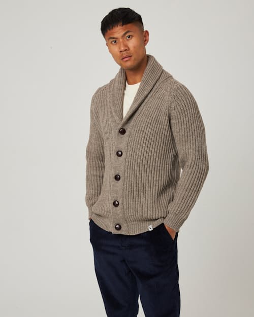 on model image of Wilkinson Cardigan