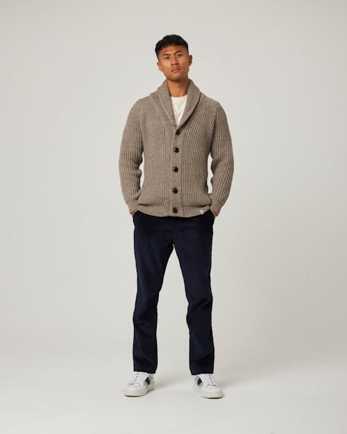on model image of Wilkinson Cardigan
