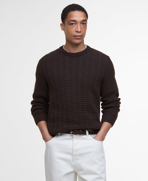 on model image of Cleveland Crewneck Sweater
