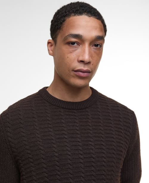 on model image of Cleveland Crewneck Sweater