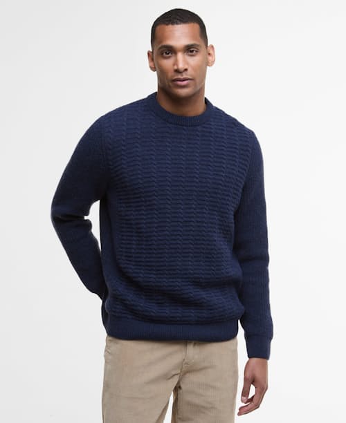 on model image of Cleveland Crewneck Sweater