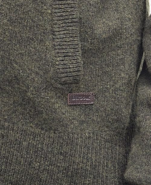 laydown detail image of Essential Patch Zip Through Knitted Jumper
