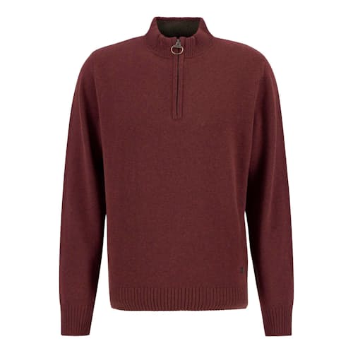 laydown image of Kelson Half Zip Knitted Jumper