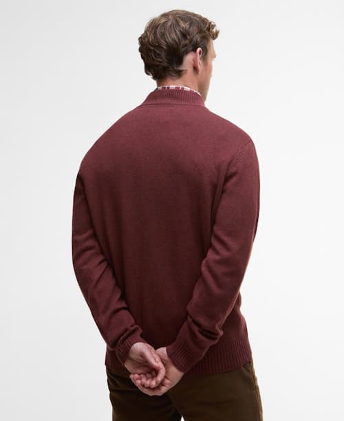 on model image of Kelson Half Zip Knitted Jumper