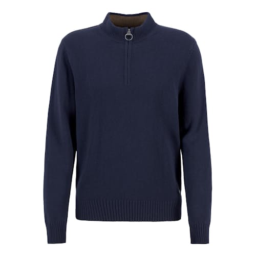 laydown image of Kelson Half Zip Knitted Jumper