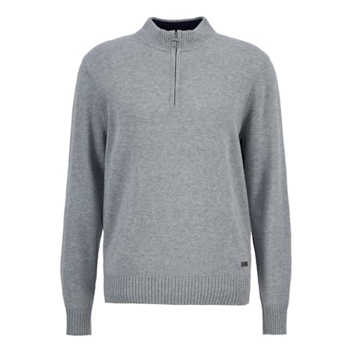 laydown image of Kelson Half Zip Knitted Jumper