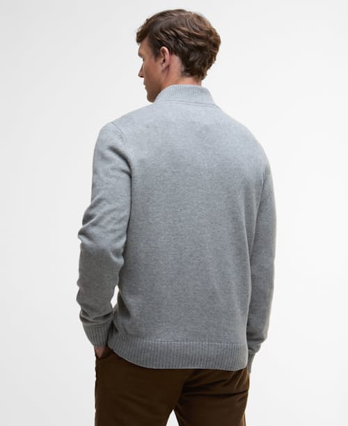 on model image of Kelson Half Zip Knitted Jumper