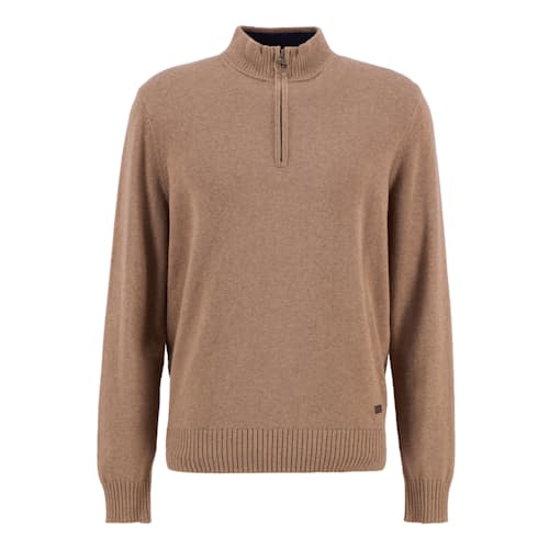 laydown image of Kelson Half Zip Knitted Jumper