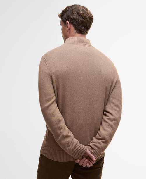on model image of Kelson Half Zip Knitted Jumper