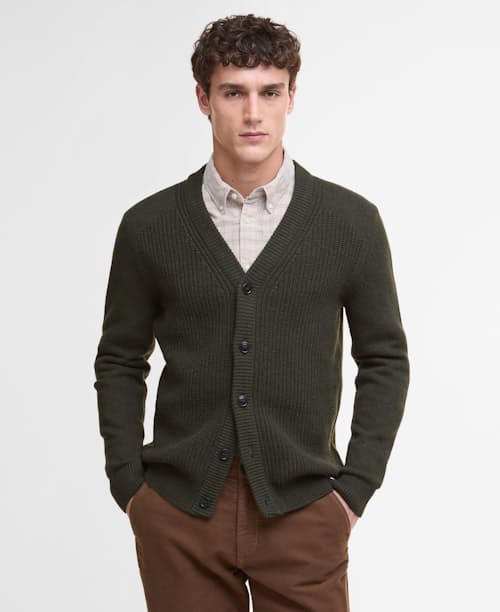 on model image of Mainland Knitted Cardigan